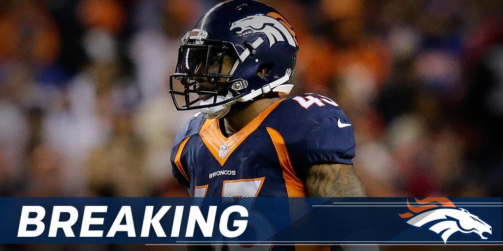 NFL's tweet photo. Broncos release 3-time Pro Bowl safety T.J. Ward: https://t.co/r6qYjU1omO (via @RapSheet) https://t.co/u7Flb7dotb