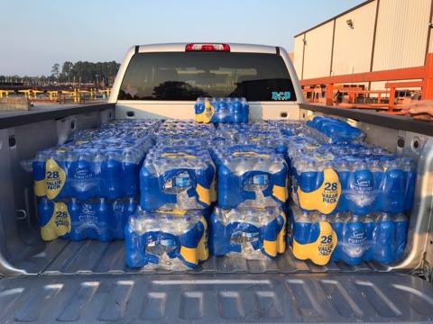 TXERCareHouston's tweet photo. TECC dropping off water and medical supplies to #SETRAC and the #CMOC to be delivered to NRG Center. #HuricaneHarveyRelief #HoustonStrong https://t.co/ZxtfiyC7z7