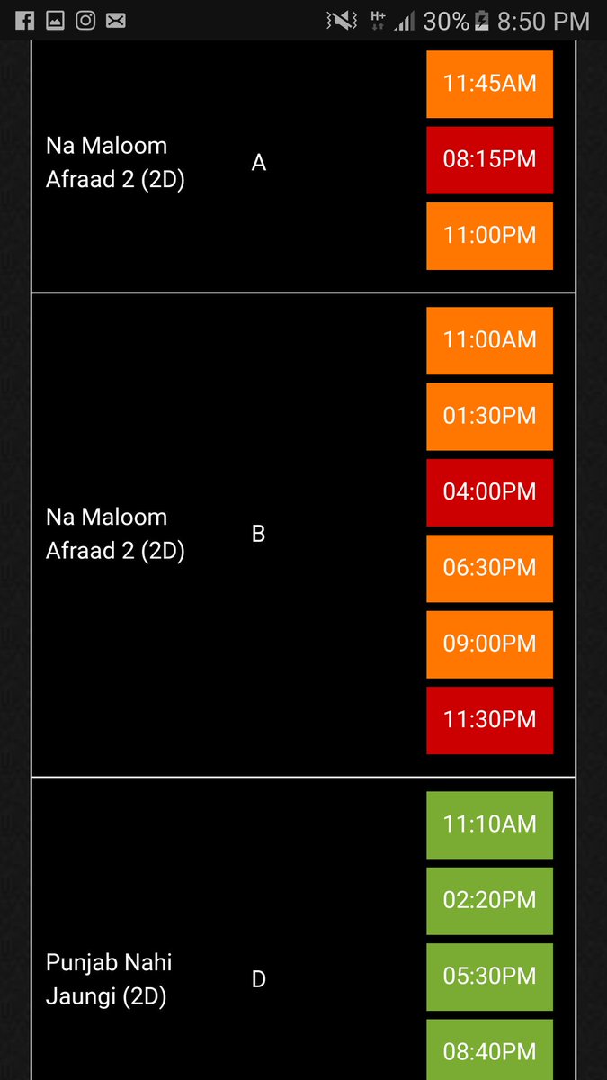 nabeelqureshi's tweet photo. #NaMaloomAfraad2  going pack at #atriumcinema as well in khi ! Orange is almost full - red sold out !! Mubarak ho #goingstrong #nma2 #Eid https://t.co/SMNoEYfErA