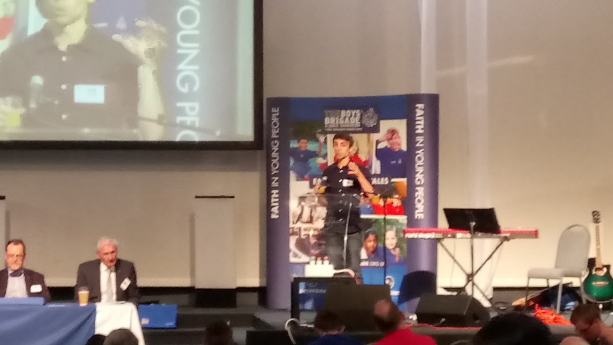 theboysbrigade's tweet photo. Ian Brown invites conference to next year's event in Edinburgh! #bbconf2017 #bbconf2018 https://t.co/zHHZdOky0v