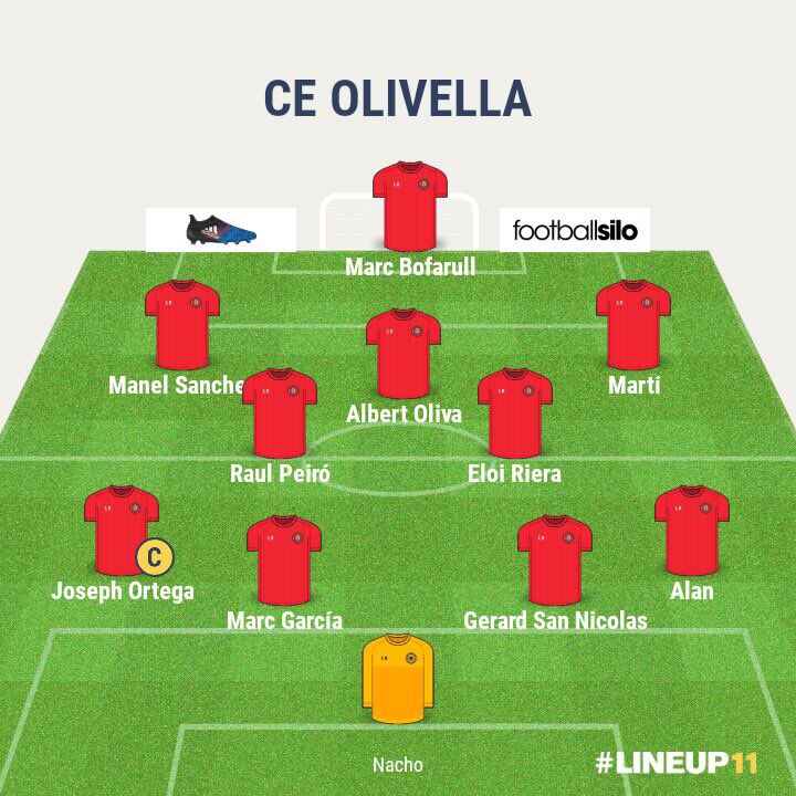 CEOlivella's tweet photo. [PARTIT] A les 18h #CFMediona - Olivella. Aquest és el primer 11 de la temporada. SOM-HI NANOS! #3cat12 #futbolcat https://t.co/Cf86MOdpDi