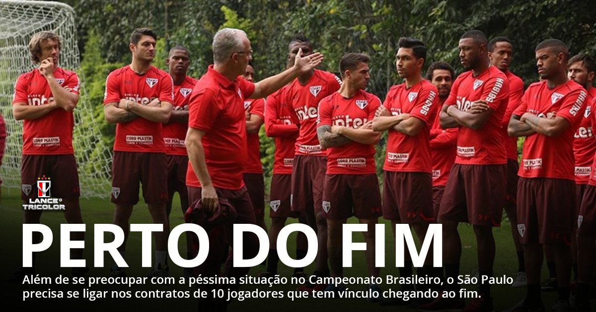 10 jogadores do São Paulo, estão com contrato chegando ao fim. Saiba quem são e se irão continuar no clube. bit.ly/2wsVp0F