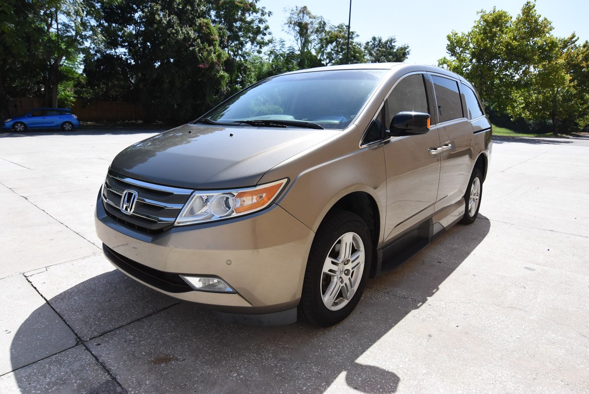GOLD 2012  @vmivans Honda Odyssey Touring from Mobility Express! #wheelchairvan highlight on SALE! 1-800-918-7433