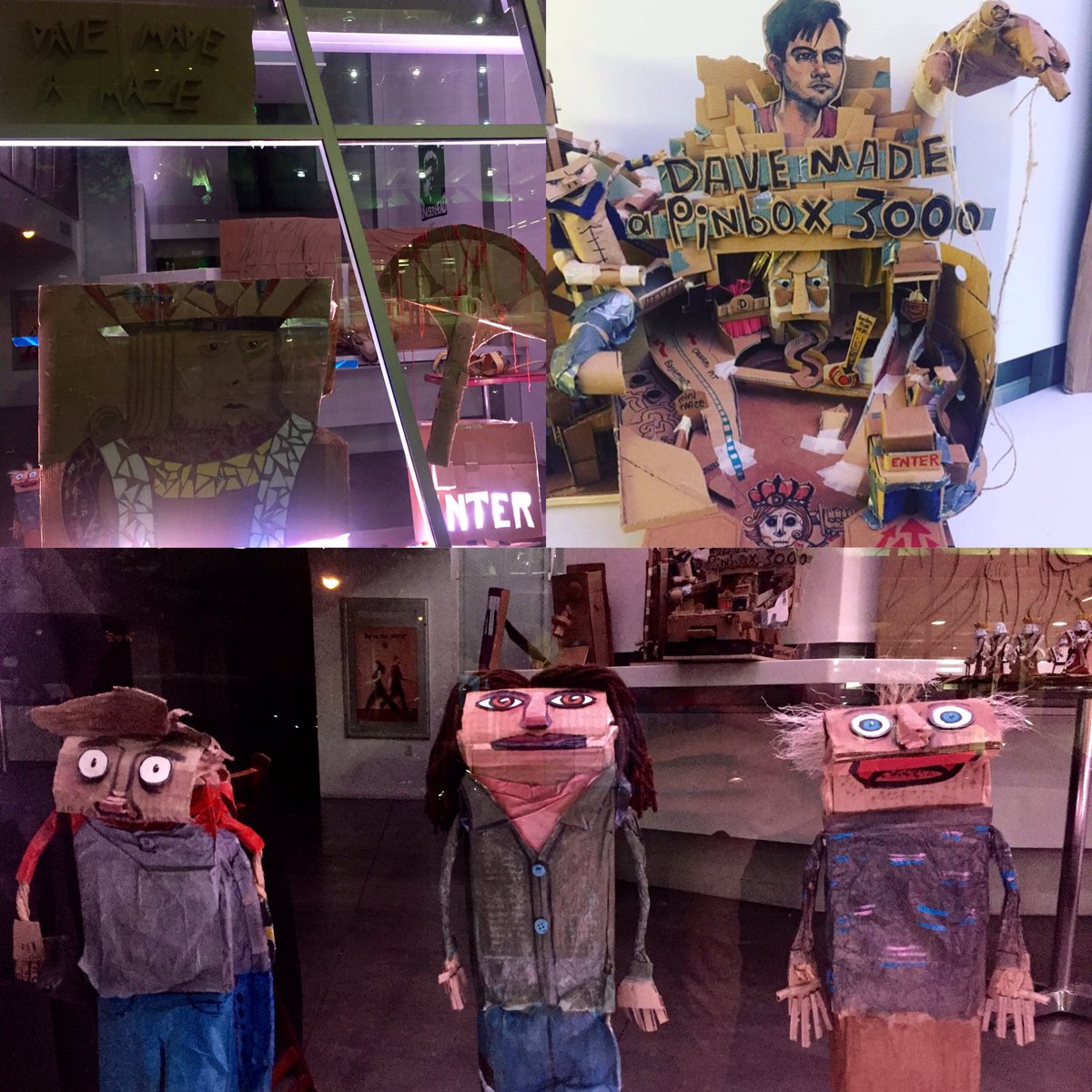 DaveMadeATweet's tweet photo. Come to the @DowntownIndie this week for a display of set items, props, &amp; to play our Maze-themed cardboard Pinball machine! #DMAM in #DTLA https://t.co/VK09IkJiG4