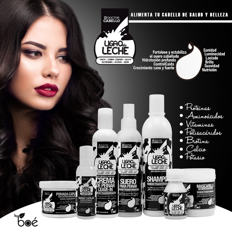 boecosmetics's tweet photo. Alimenta tu cabello de salud y belleza con los productos #LigaoDeLeche y experimenta un cabello hidratado, suave y luminoso #byBoeCosmetics https://t.co/Slqa5VfMcq