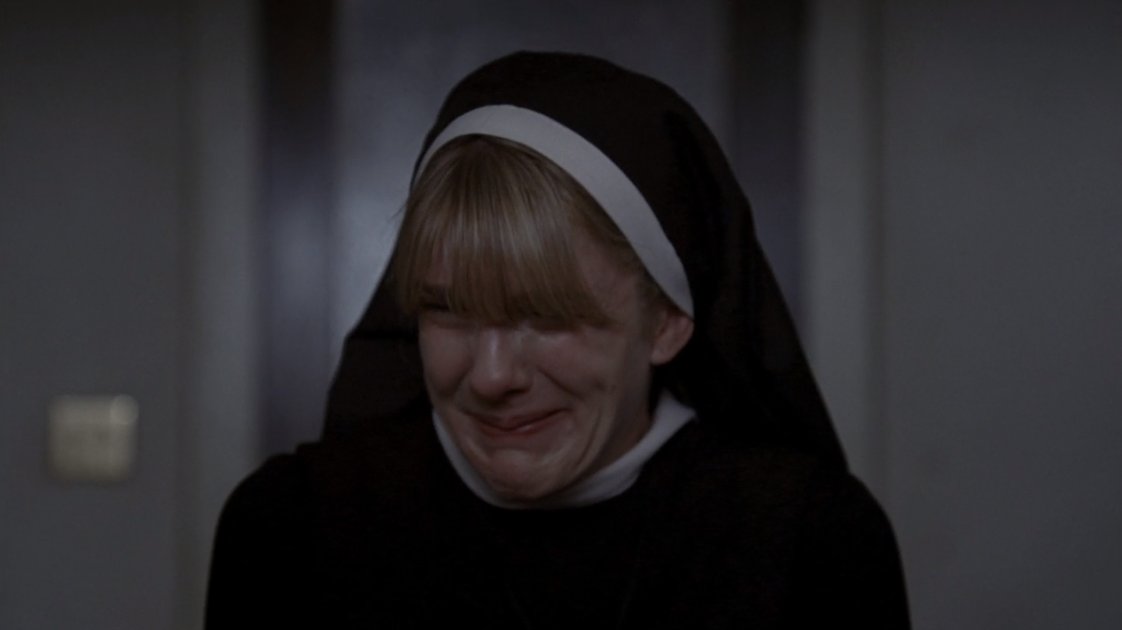 AHSVIP's tweet photo. I'm sorry, but the old Sister Mary Eunice can't come to the phone right now... Why? Oh, 'cause she's dead. https://t.co/gM483zL3p0