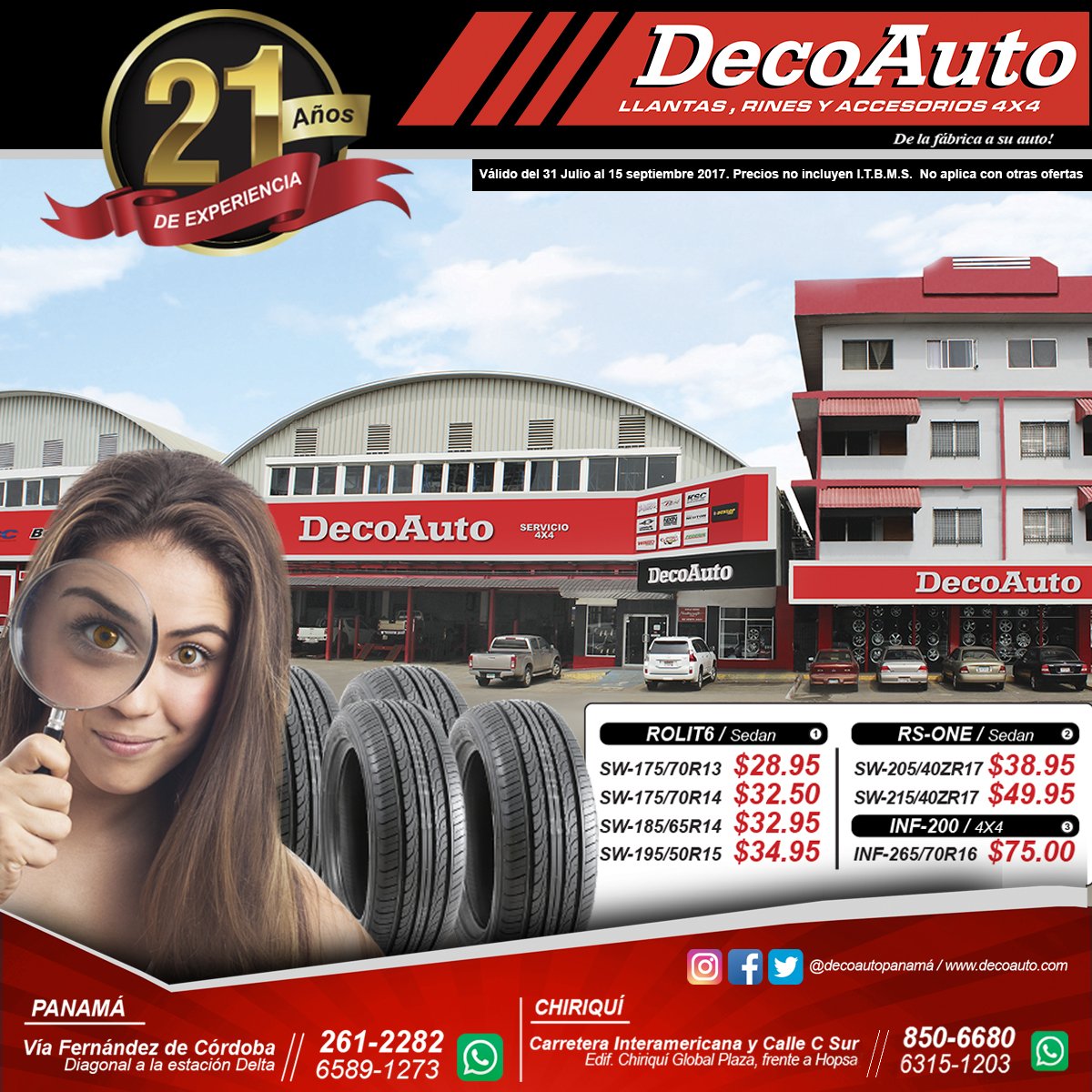 Decoautopanama's tweet photo. Buscando los mejores precios para la llanta nueva para tu auto, ven que esperas y pregunta por nuestros super precios en llantas #decoauto https://t.co/AkDD1Feask