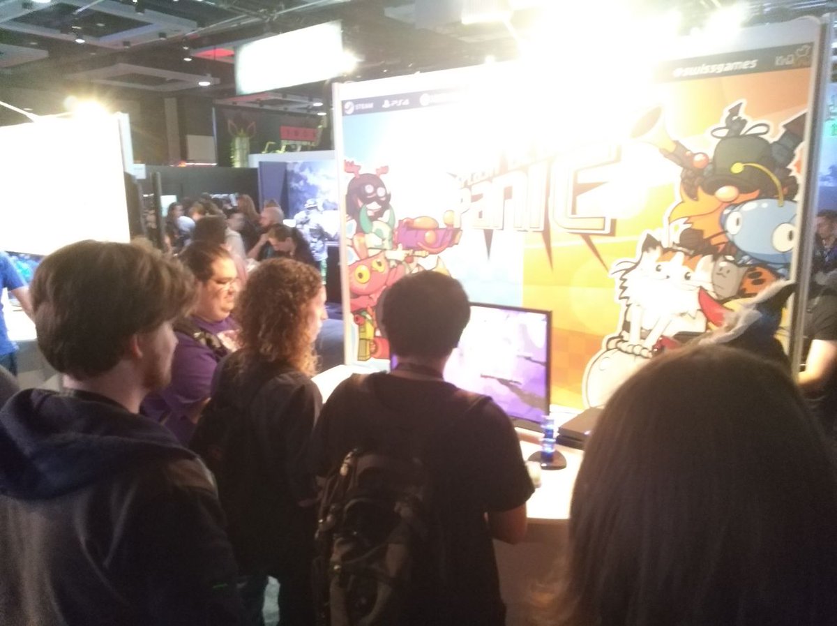 ZettabyteMPR's tweet photo. @Official_PAX #PAXWest2017 head to PAX Rising (Booth #1801) &amp; tell us the code. First 5 people win a copy of @PlaySBP. CodeWord: CORGI. https://t.co/TbdgzO65gU