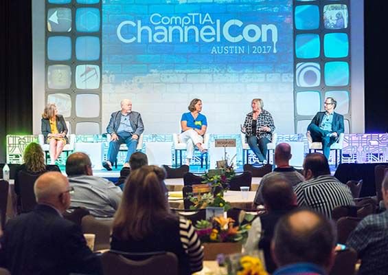 CompTIA's tweet photo. ICYMI: The Great Eggspectations breakfast was a huge hit at #ChannelCon17. Here's the career advice CEOs dished out: https://t.co/nnLk6rA3Mv https://t.co/yfp1qR5WOT