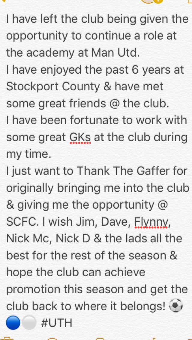 jdfelgate's tweet photo. Enjoyed my time &amp; met some people I would consider friends over the last 6 years.Wish everyone all the best for the future @StockportCounty https://t.co/cGmzvEPYya
