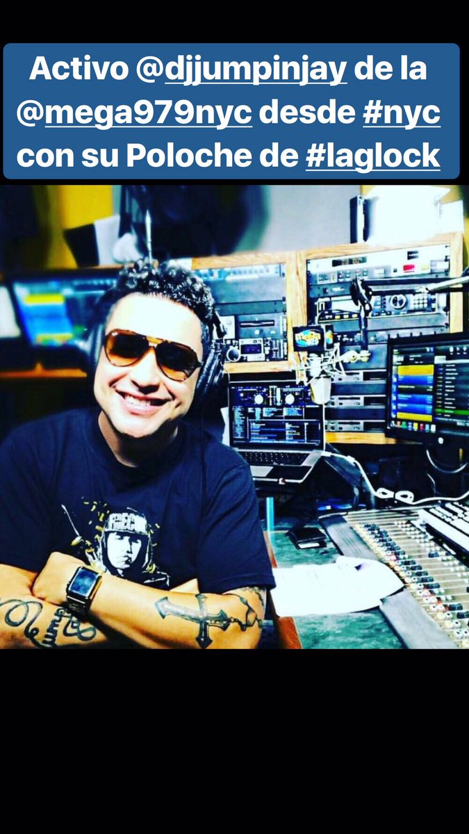 FrecoxUnicLNE's tweet photo. Activo @djjumpinjay de la @mega979nyc desde #NYC con su Poloche de #LaGlock https://t.co/VVOYOSBYBp