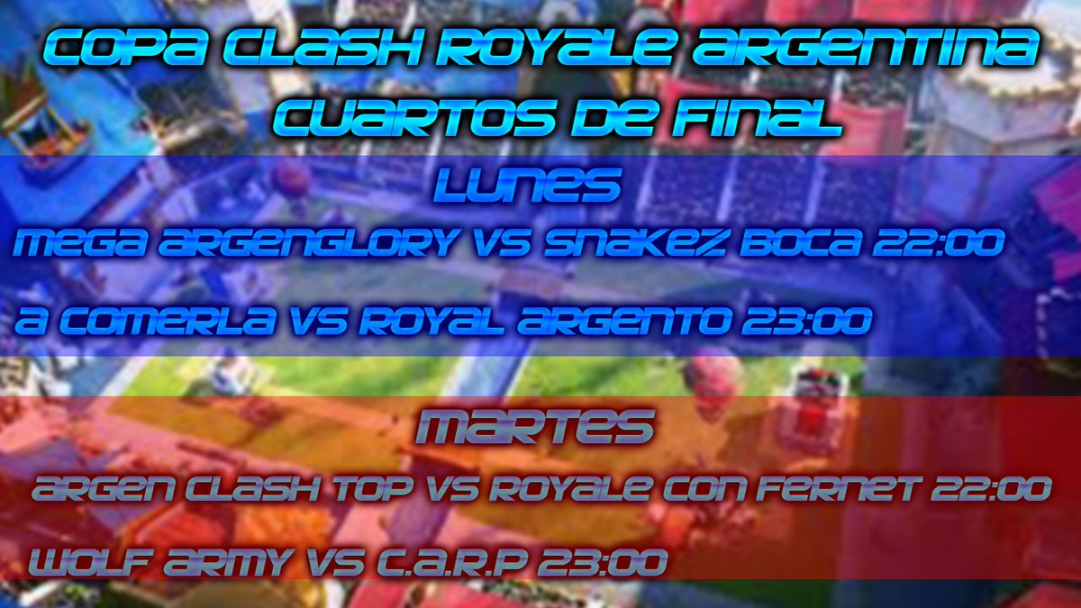 Ya estan los 4tos de final de la 4ta edicion