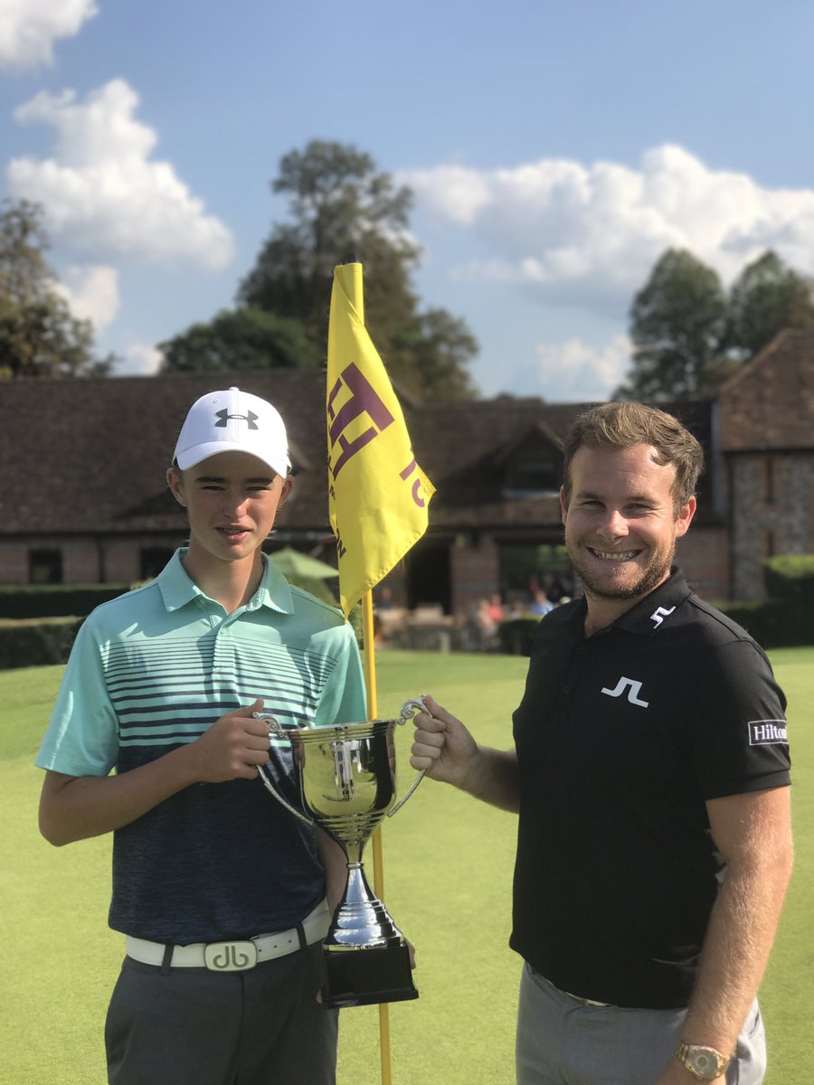 HarleyfordGolf's tweet photo. The new #THJM CHAMPION and host @TyrrellHatton joint course record holders! Great day for #golf great day for junior golf https://t.co/bfPjuVWI6D
