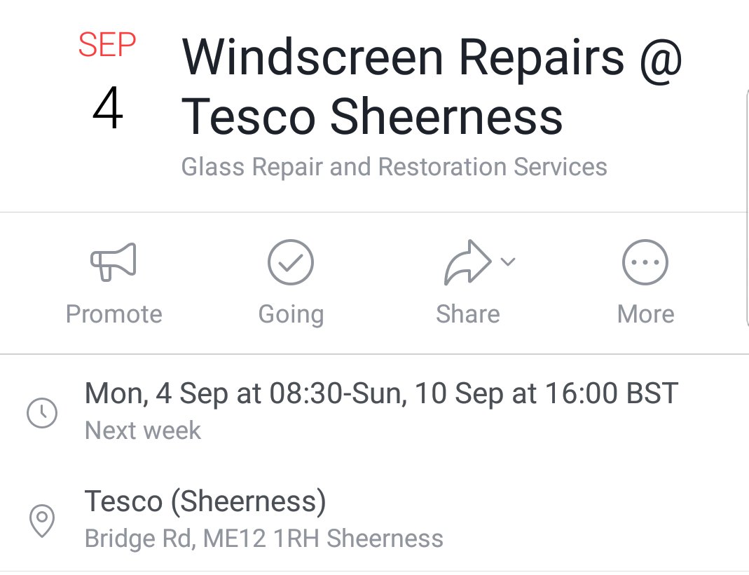 GRRSsoutheast's tweet photo. We're @ Tesco Sheerness from Monday to Sunday! #sheerness #Windscreen #kentbusiness https://t.co/ujE8gi0hDS