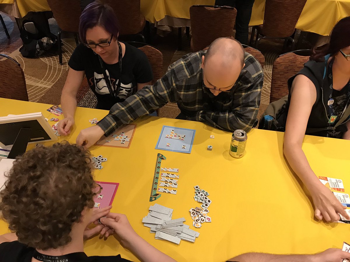 playtestNW's tweet photo. #PlaytestingAtPAX is going full steam at #HyattOlive8. Thanks to our sponsors @rttgamepub @BHGames @_dailymagic_ Come play with us! https://t.co/3epiIIfwvI