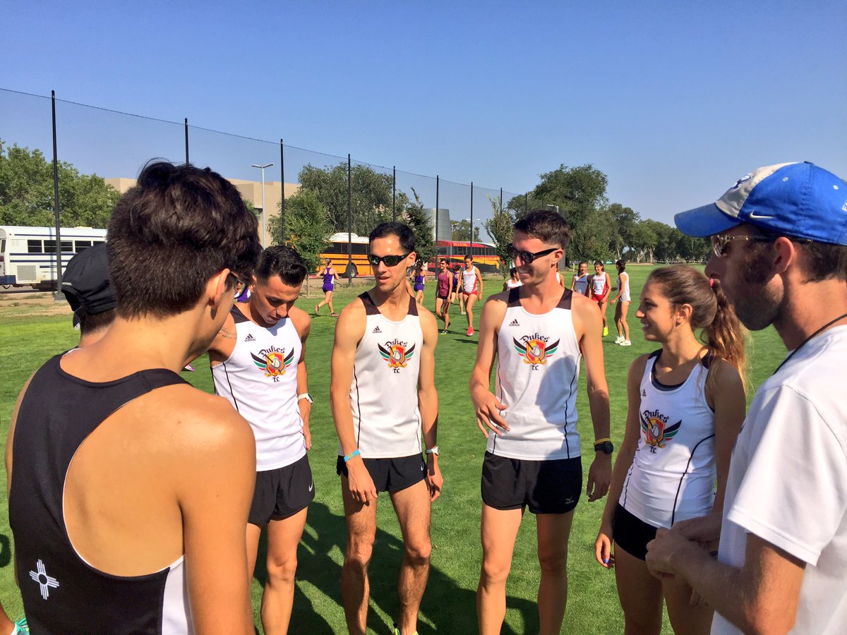DukesTrackClub's tweet photo. XC season is alive and well! Pre-race shot of the team! #dukestrackclub #loboinvite https://t.co/8wEMp5KLiv