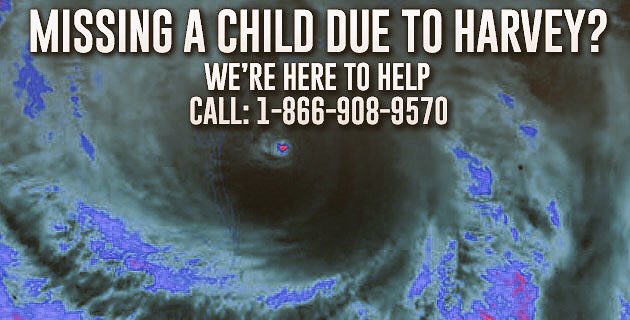 ATTENTION If you have a missing child as a result of #Harvey call our National Emergency Child Locator Center 1-866-908-9570 #HoustonStrong