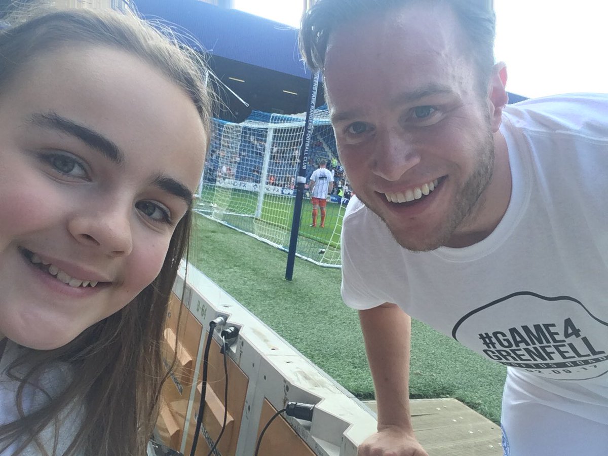 Challislesley's tweet photo. #Game4Grenfell thank you for a great day the kids thought your winning penalty was stunning @ollyofficial https://t.co/DLQAfXJXhR