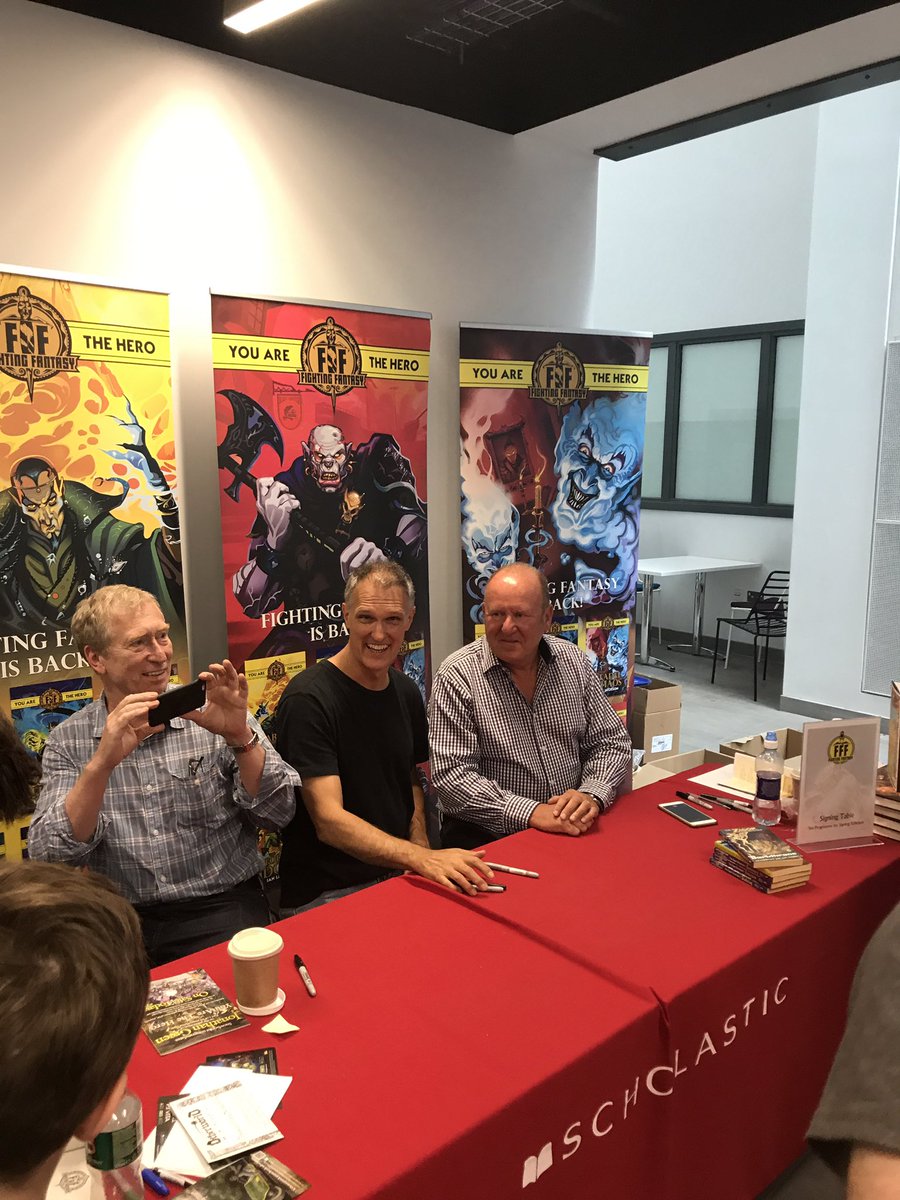 newplanet's tweet photo. Back at Euston after a successful trip to #FFFest2. Met new people, learned lots, spent lots. Brilliant day. @fightingfantasy https://t.co/rR7qWcbyiU
