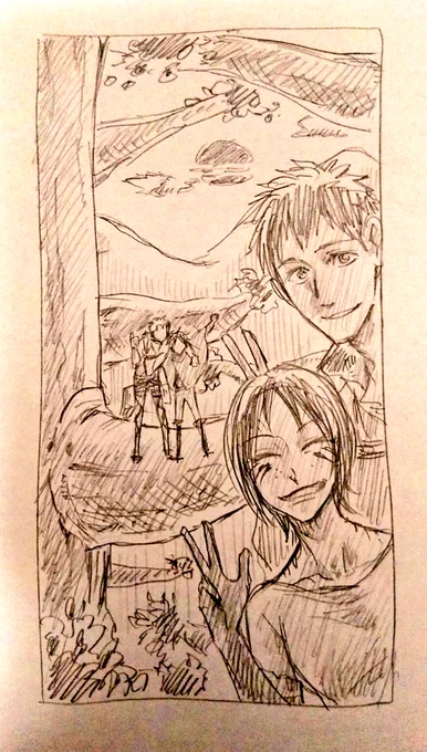 #ユミル版深夜のお絵描き60分一本勝負
『夕焼け』
もうすぐ本番でーす🌇 