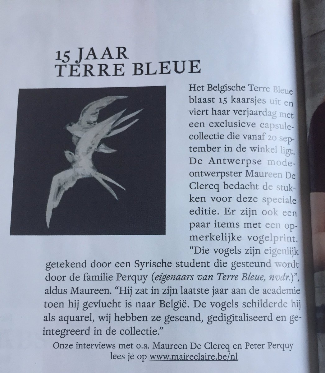 This detail makes me happy💙help Syriërs #terrebleue #marieclaire
