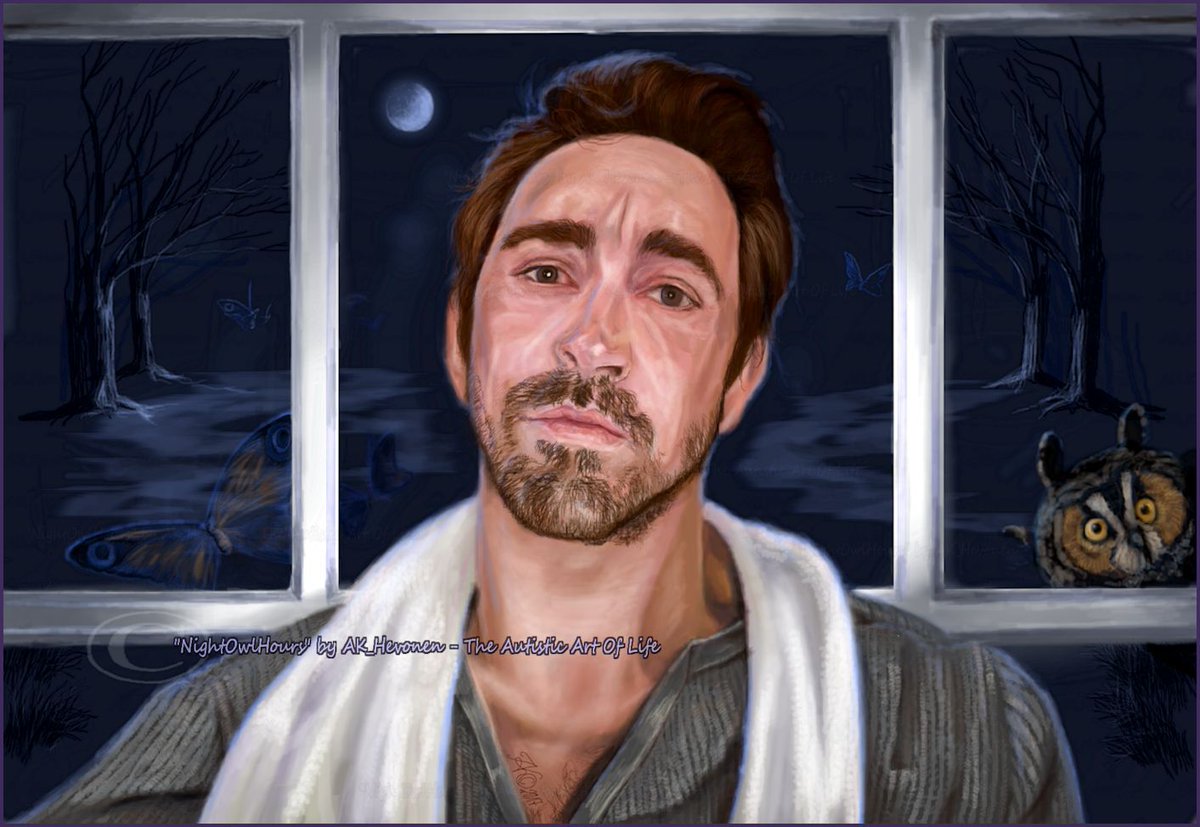 AK_Hevonen's tweet photo. I think I did it. Some #paintings take theirTime, learned 2allow it. #art #arts #autistic #autismcreativity #InternationalBeardDay #leepace https://t.co/CcWPW1M0wH