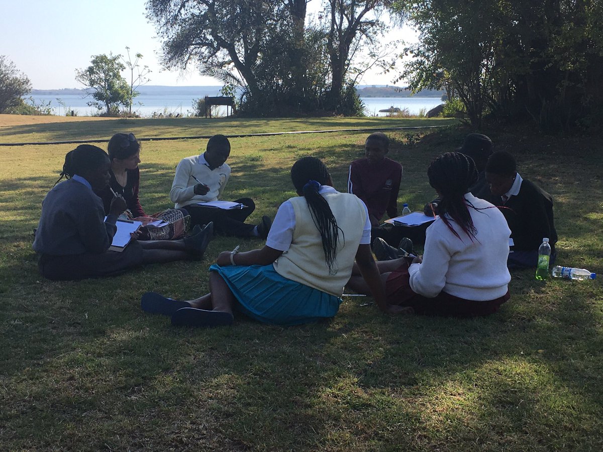 usapglobal's tweet photo. USAPers guided through the college essay process at USAP Bootcamp at Lake Chivero last week. @IntlACAC @HigherLifeFDN @IIEglobal @NAFSA https://t.co/PKWtHUGm9y