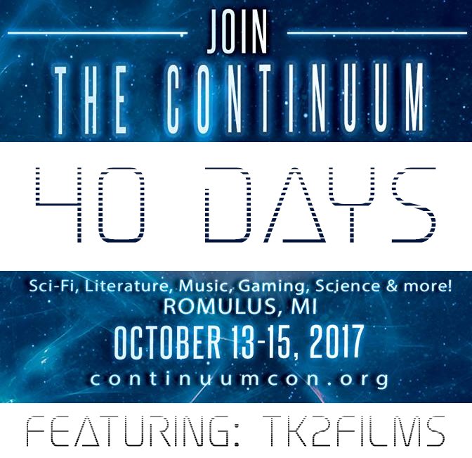 Tk2Films's tweet photo. Only 40 days left until The Continuum opens its doors! Pre-registration is open for 2017 and you won't want to miss the fun! https://t.co/VkOKPrmfXe