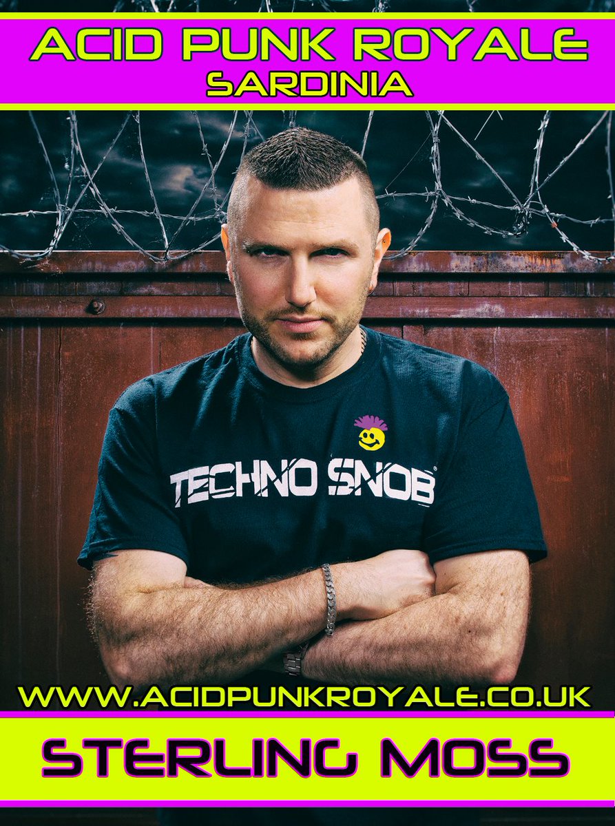 djsterlingmoss's tweet photo. Not long till the 3 day spectacular in Sardinia acid punks! If you missed it before, promo mix here: https://t.co/xxnLOecq8d
#acidpunkroyale https://t.co/IwX0O55DIa