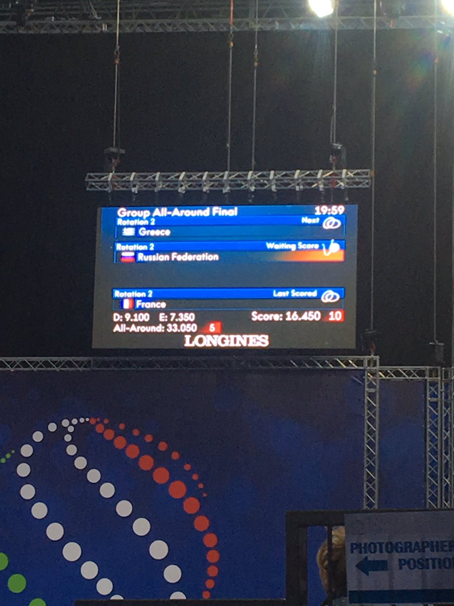 ffgymnastique's tweet photo. 16.45 pts pour le passage aux 5 cerceaux de l'Ensemble FRA aux Mondiaux GR @AstridRabette @Iliona7 @lisarachid @gribdec94 @danaecollard 👍🏻 https://t.co/qXEkZg3eZk