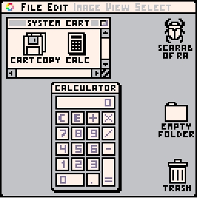 castpixel's tweet image. picOS now has a logo (and an intro chime). Also a cute solitaire mockup. #picOS #gamedev #pixelart #screenshotSaturday