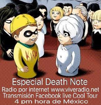 radiocooltour's tweet photo. Acompáñanos hoy via facebook live o por radio a través de https://t.co/sAnv7icFiN 4pm hora de México #DeathNote #Manga #Anime #pelicula https://t.co/uRfxo08ARp