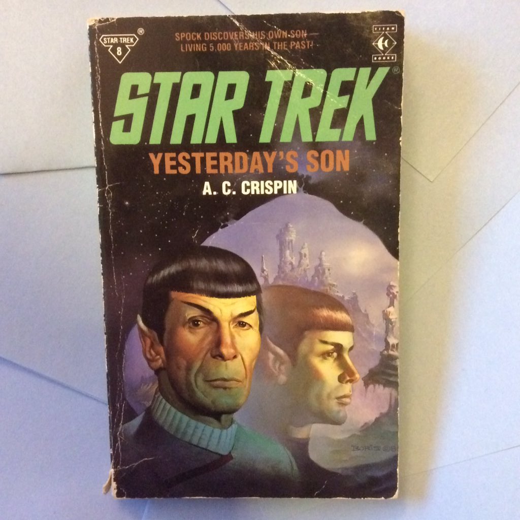 thebookdeck's tweet photo. @Neilopolis @StarTrek I love Crispin's Yesterday's Son too! Difficult to choose between them. I will be sure to add Demons to my TBR. https://t.co/ZxsSV1bWee