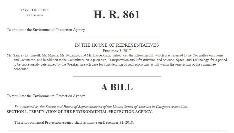LadyLiberty411's tweet photo. @djohnsonpcb @LiberalVenom @AP 👉 @EPA won't be around long. Here's #HR861 the bill to terminate it, FROM FEBRUARY #Harvey #Houston https://t.co/XNeCFwqbSG