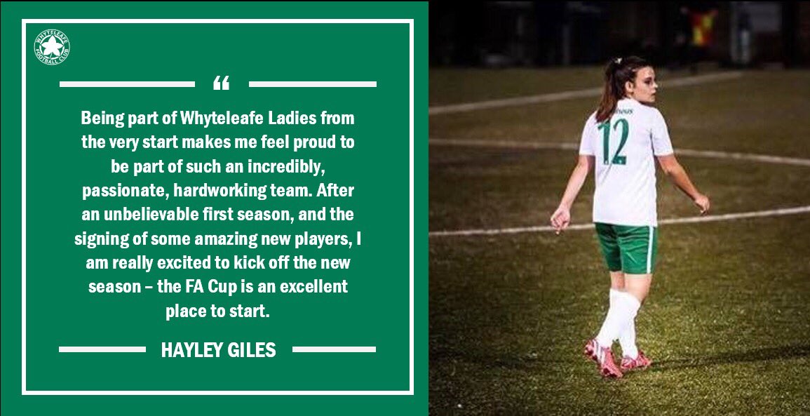 AFCWhyteleafeW's tweet photo. 💬

"The FA Cup is an excellent place to start..."

@gilesy19 is raring to go Sunday after last season long term injury.

#LeafeLadies https://t.co/POReaXwAMD