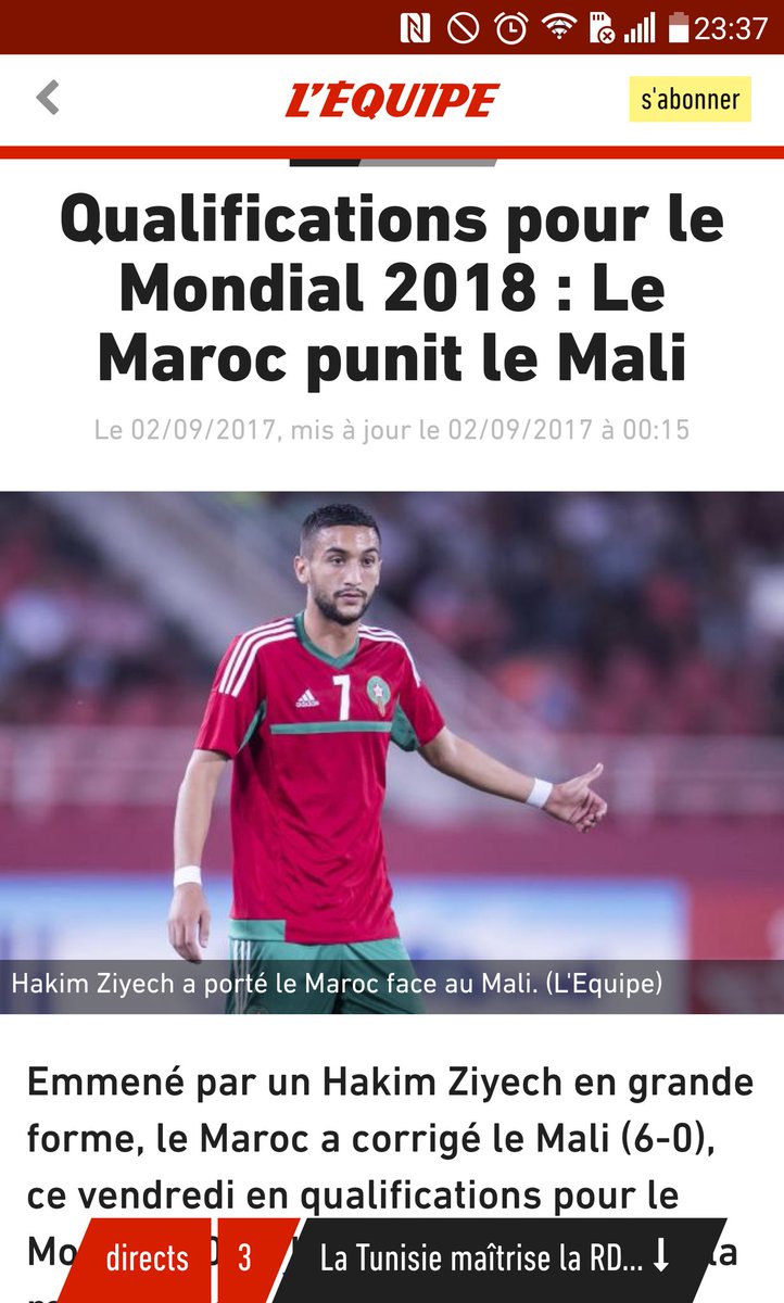 kraczzs's tweet photo. @grtuin19 @abdelmalik57 @naiim75012 @halimbabaou @walid_nefzi @nassimo94 @abdeloovitch @Tarovitch @Farid_1er @rachidowsky13 @dition19877169 @esrrach @DarkShines16 @saphia_c @Vilainecreature @lahoum007 @chenis95 @LaNight07 @nemisoufia @moha_ddict @jil2mars @Manixx14 @3yiiit Moi J m en fout
J sui Marocain On a tapé le Mali 6/0
On est qualifié pr la CM2018
Les Algériens vont ns supporter en Russie 👍 https://t.co/QEmCNKMzec