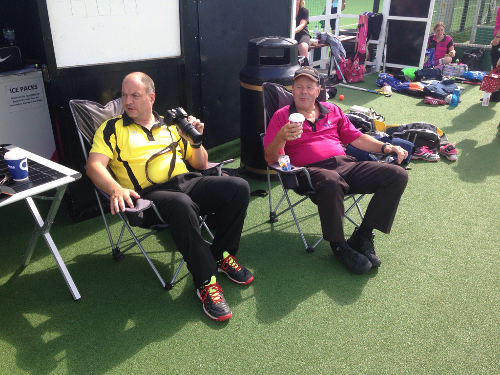 devonumpires's tweet photo. @hockeygra and @mikeed3691 enjoyed a relaxing day in the sun at the Devon tournament - congrats to @ISCAHockeyClub https://t.co/JTr3lSS27t