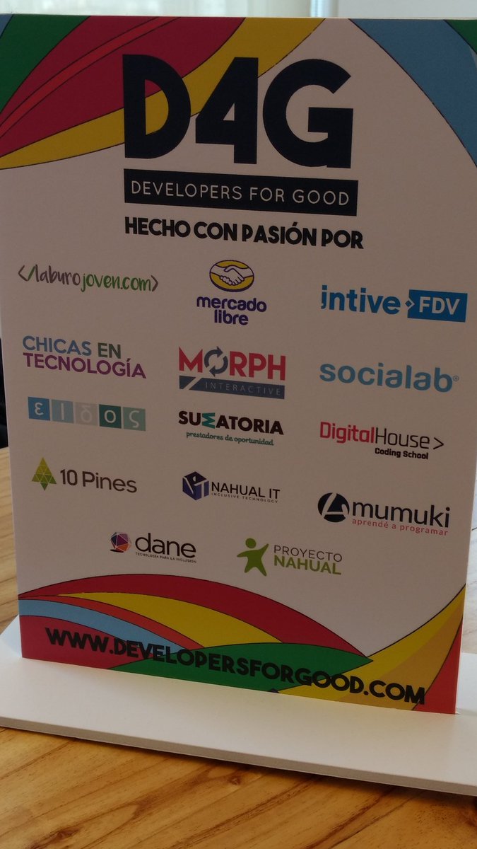 Ada_ITW's tweet photo. Gran trabajo en #developers4good de organizaciones y empresas comprometidas con generar impacto social a través de la tecnología https://t.co/mliyqHKsxZ