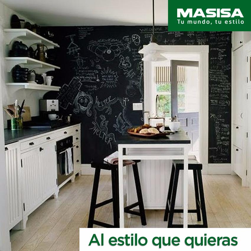 Masisa_Vzla's tweet photo. Si tienes un tablero amplio en tu cocina, píntalo de negro y úsalo como pizarra para el menú del día, original y divertido #TipsMasisa https://t.co/VXPxuhKtir