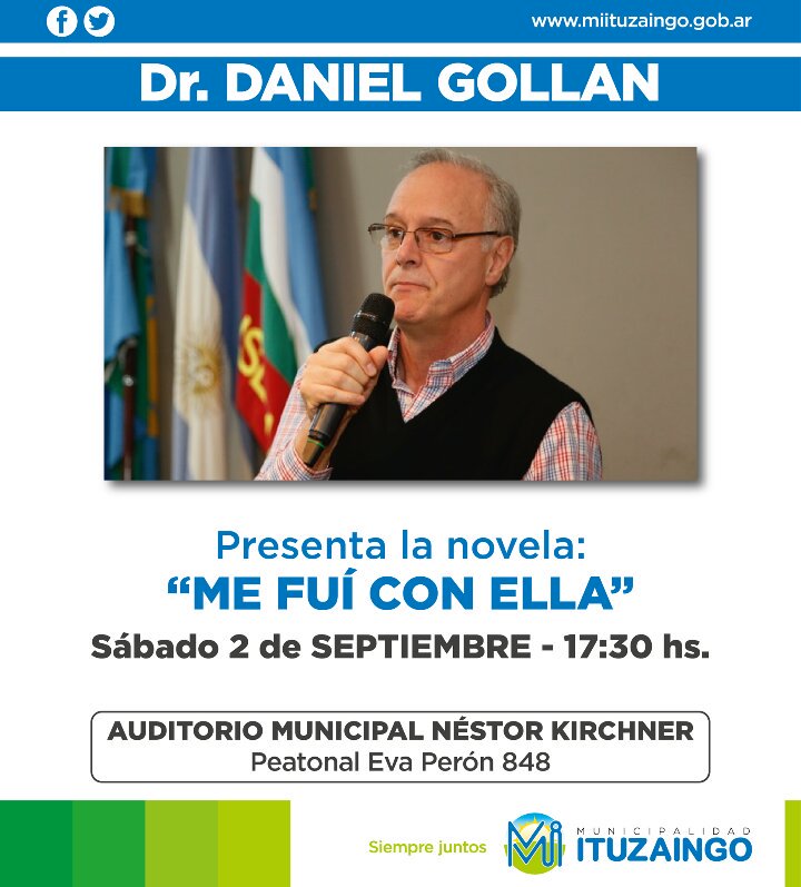 Espero nos acompañen hoy para recibir al ex ministro de salud de la nación para la presentacion de su libro.