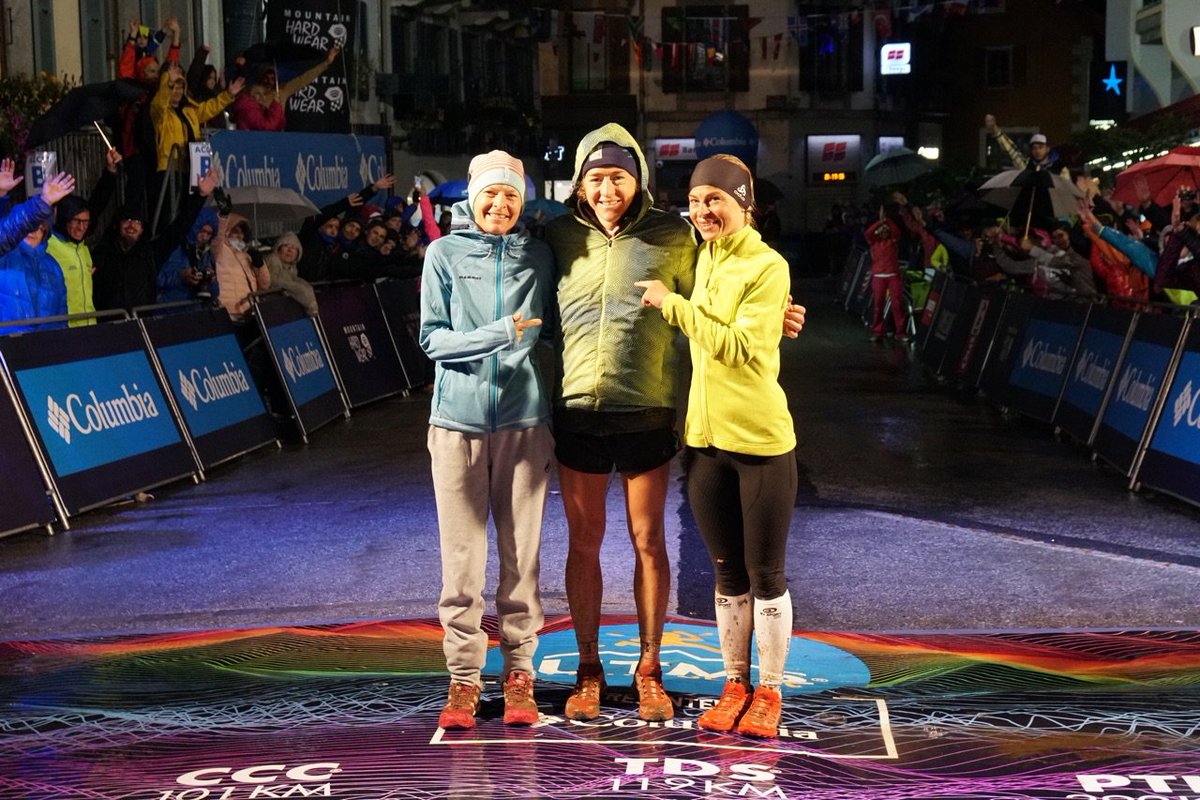UTMBMontBlanc's tweet photo. Our 3 Queens left their mark on the 15th edition of the #UTMB ! CONGRATS!!!! https://t.co/UMMyXJf7tu