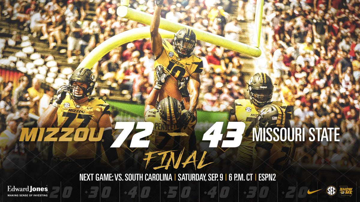 1-0.

#MIZ #ShowMe 🐯🏈