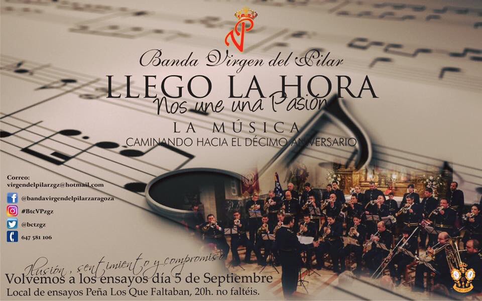 En nada estamos en marcha de nuevo!! El martes día 5 de Septiembre retomamos los ensayos, os esperamos!