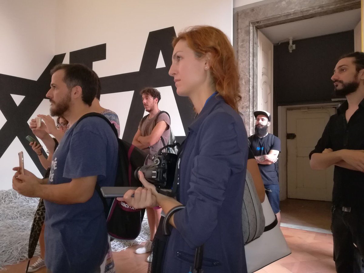 OndaWebTv's tweet photo. #RoomService @Reggiace #igercampania #iconanet #urbanart #StreetArt #never2501 #exhibition #contemporaryart @EnzoBattarra @enzozuccaro https://t.co/1yOPms0BsC