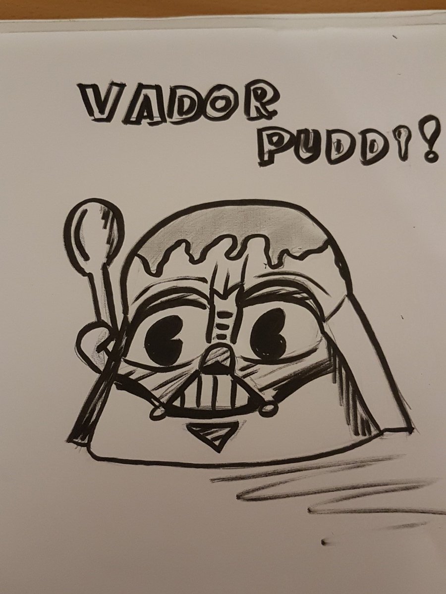 Sophie_Brb's tweet photo. @KraynJV J'avais un papier et un feutre sous la main ^^ vite fait mais bon #gigapudding #vador #vadorpuddi! https://t.co/Gypw1m52NY
