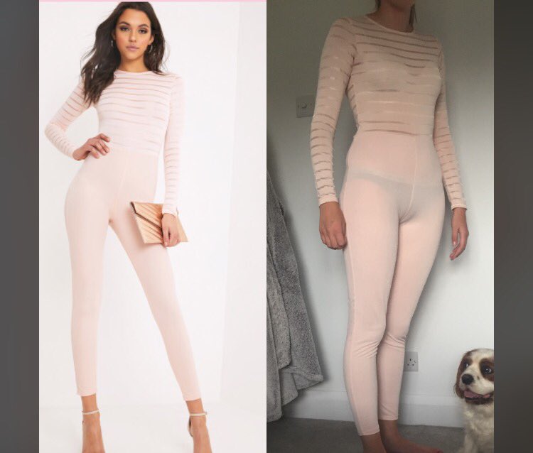 Hannahkiiiing's tweet photo. When you order an outfit from @OfficialPLT and it looks just like the picture, lol joke #awfulquality https://t.co/DMbjvz4P2J