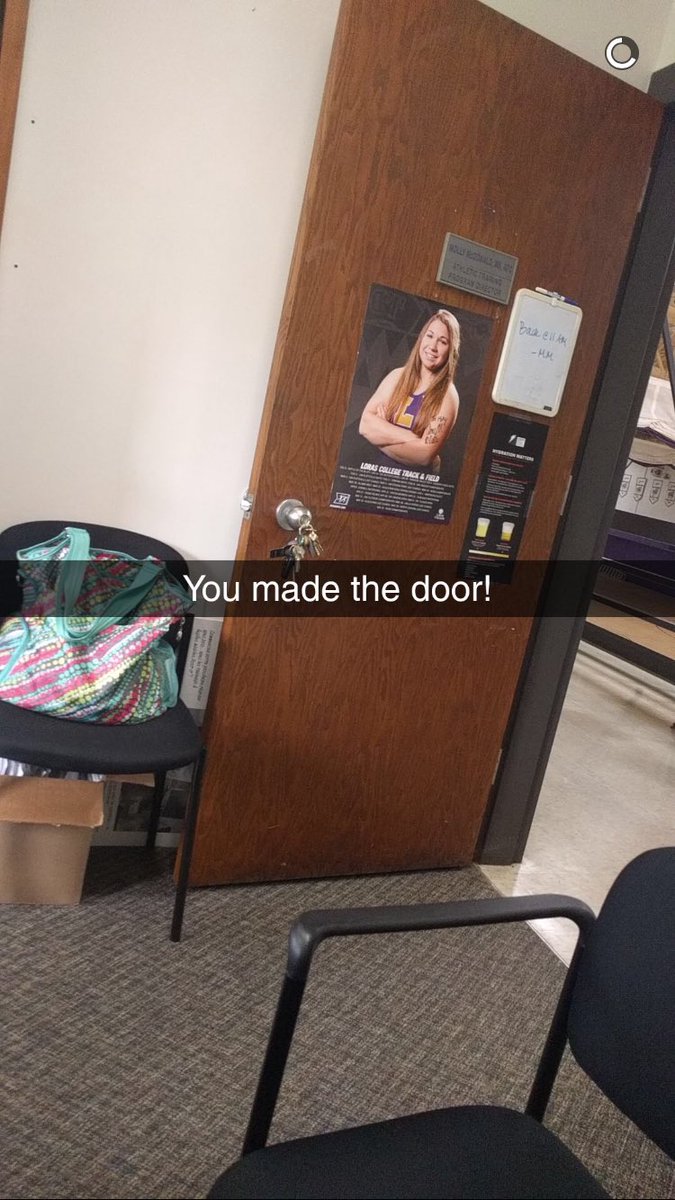 amygladis's tweet photo. I may have graduated from Loras, but my legacy lives on in the Graberdome on Molly's door 💁🏼👌🏼😈 #foreveraduhawk https://t.co/hqB9ar79Kj