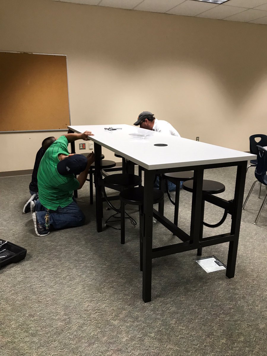 MsShastaRay's tweet photo. It's really happening! I work with the BEST support staff! #21centuryflexablelearningspace https://t.co/0aMUhmGN9a