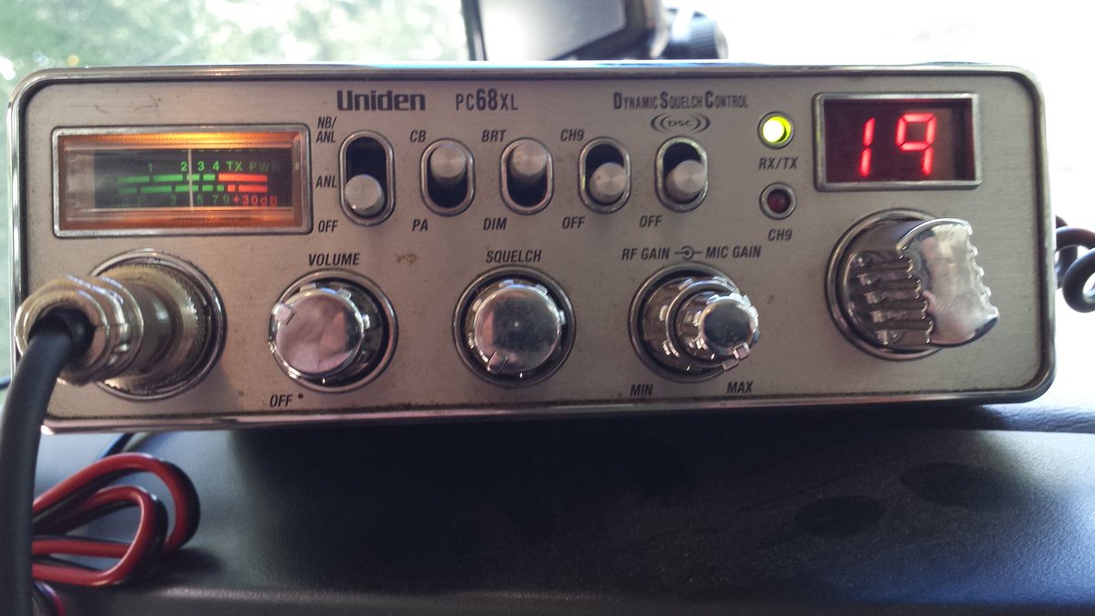 KC8GRQ's tweet photo. Playing with radio again. 
Trying to find noise on HF. Used a CB to troubleshoot. Florescent lights in garage make a lot of RF noise. https://t.co/62EMju3QWR