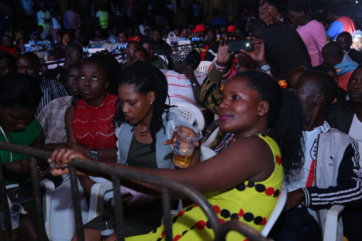 ClubPilsener's tweet photo. Catherine Kusasira and Mesach Semakula getting the crowd's groove on! It is so on #ClubMegaFest Masaka. https://t.co/4o6yQEX4z0